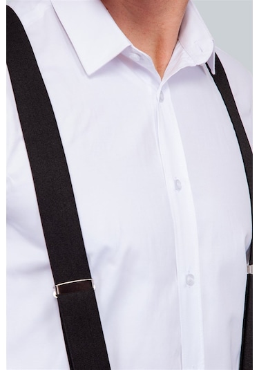 Tudors Siyah Erkek Pantolon Askısı-Siyah