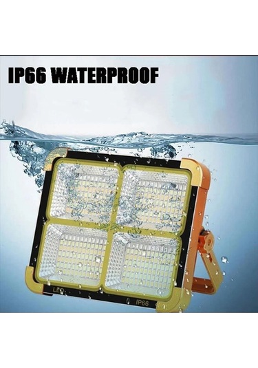 Taşınabilir Çalışma Ve Kamp Işığı, Güneş Enerjili, 100 W Profesyonel Kamp Çadır Feneri Pd-6060 Çok Renkli