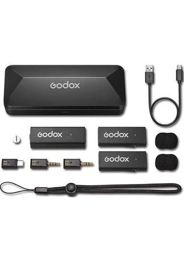 Godox MoveLink Mini Kablosuz Mikrofon Kit2 (Type-C Uyumlu/Siyah)
