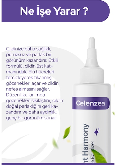Celenzea Bright Harmony Leke Karşıtı ve Cilt Tonu Eşitleyici ve Gözenek Sıkılaştırıcı Tonik 100 ML