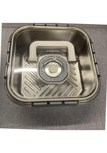 Suntek Meyve Saklama Kutusu Gıda Sızdırmazlık Piknik Parti 3500ml-24x24x9cm Gri