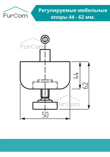 Furcom Mobilya Ayakları 44-62 Mm Destekler 4 Adet 152147838 Diğer