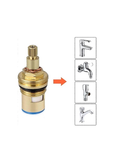 G1/2 Musluk Ek Parçası Pirinç Disk Musluk Sıcak Ve Soğuk Yedek Musluk Seramik Disk Musluklar Banyo Mutfak İçin 2 Adet Diğer
