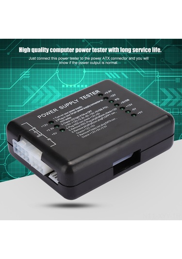 Yaleker Atx Güç Kaynağı Test Cihazı - Voltaj Kontrolü, Led Gösterge, Hızlı Arıza Tespiti, Bilgisayar Teknisyenleri İçin