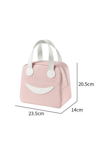 Taşınabilir Öğle Yemeği Çantası, Yalıtımlı Çanta, Açık Hava Piknik Çantası, Açık Hava Buz Torbası, 1 Adet Küçük, Pembe Pembe Çok Renkli