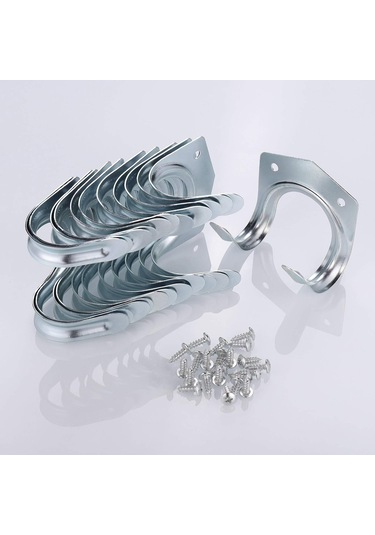 12 Adet Kulübe Kancası Alet Tutucu, Garaj Kancası Metal Alet Tutucu, Çift Kanca Duvar Depolama, Bahçe Garaj Depo Aleti İçin Ağır Hizmet Kancası Çok Renkli