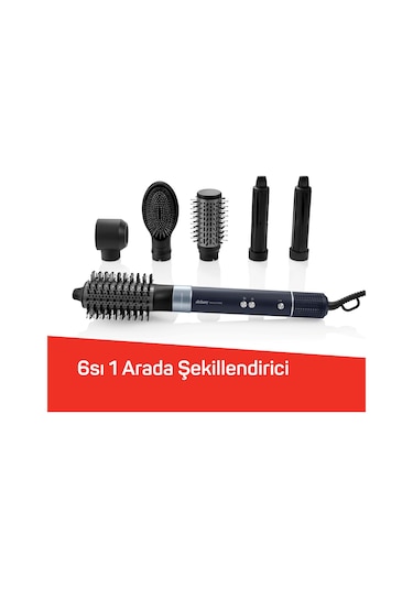 Arzum Revolution Bldc Ionic Hava Üflemeli Saç Şekillendirici 6 Farklı Başlıklı - Ar5166 Siyah