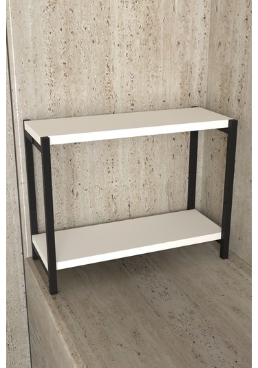 Aju Tezgah Üstü Raf Masaüstü Ayaklı Organizer Mutfak Banyo Düzenleyici Baharatlık Kitaplık Yüksek Raflı Beyaz