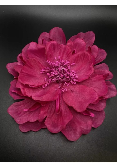 Amely Rid Kumaştan Büyük Çiçek Fiyonk Broş Tokalı 256858406 Pembe