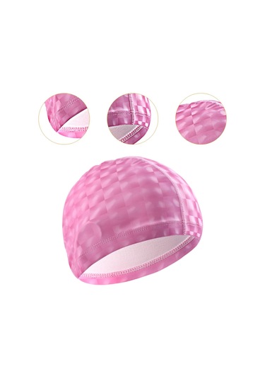 Suntek Yüzme Boneleri Saçları Kuru Tutar Havuz Şapkası Pembe