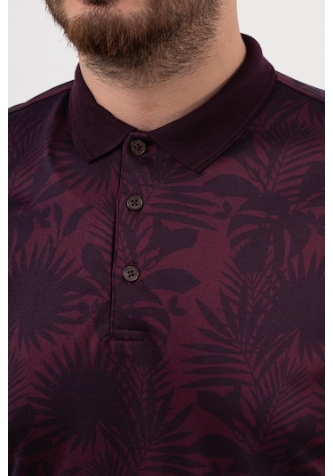 Polo Yaka Slimfit Desenli Erkek T-Shirt