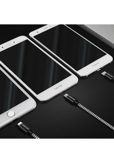 Dux Ducis 3In1 Lightning + Type C + Mikro Kopmaz Usb Kablo Gri-Siyah