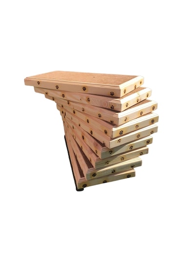 Sdf Kereste Kedi Tırmalama Kartonu Ahşap Kasalı