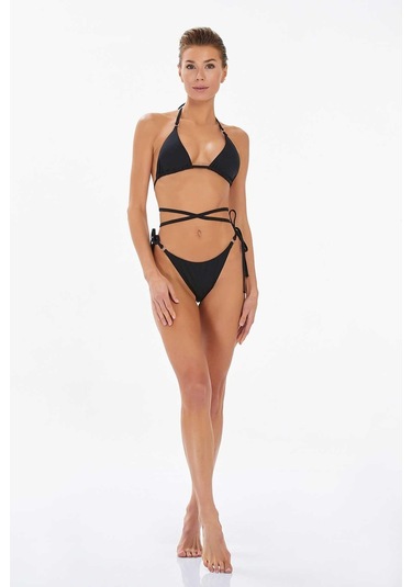 Kadın Siyah Üçgen Bikini C6t2n7o3 001