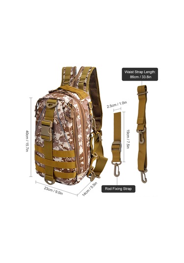 Yunboo "çok Amaçlı Balıkçı Çantası - Sırt Çantası Veya Omuz Çantası Olarak Kullanılabilir, Outdoor Aktiviteler İçin" Çok Renkli