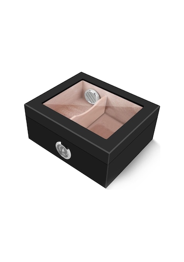Falconetti Siyah Camlı Humidor Puro Kutusu rc44