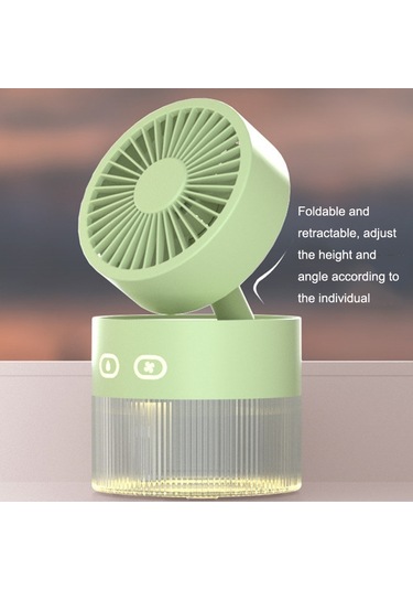 Cbtx OM008 Şarjlı Masaüstü Katlanır Su Püskürtmeli Mini Fan Vantilatör