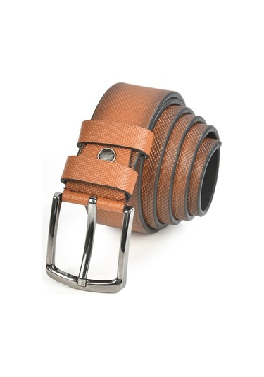 Deepsea Erkek Taba 4 Cm Eninde Nokta Desenli Suni Deri Kemer 2402610 False