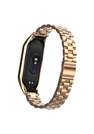 Mobilteam Xiaomi Mi Band 7 Uyumlu Krd-04 Metal Kordon-gold
