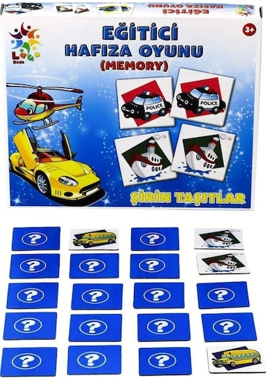 Laço Puzzle Lc023 Eğitici Hafıza Oyunu Sevimli Taşıtlar