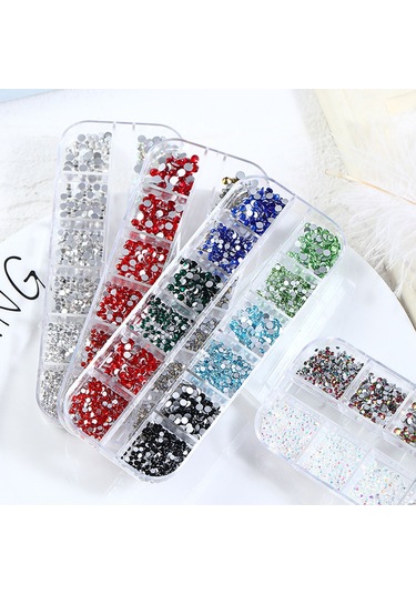 Teltree 12 Blok Renkli Tırnak Taşı Seti - Parlak Ve Şık Tasarımlar İçin Mükemmel Aksesuar