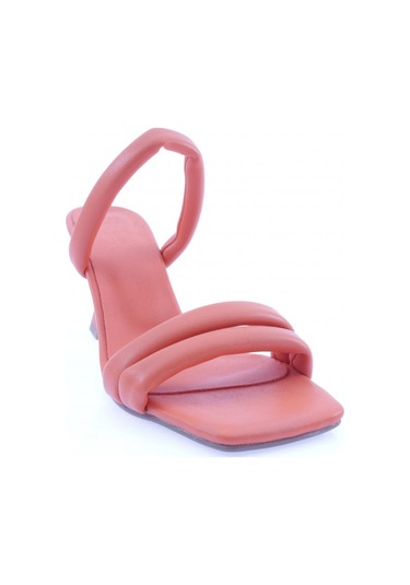 Dgn 3025-23y Kadin İki Sirali Bantli Kadeh Topuklu Terlik 3025-2261-R1321 Turuncu