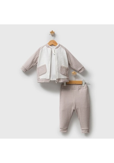 Tongs Baby 3'lü Bebek Takım 5623 Gri