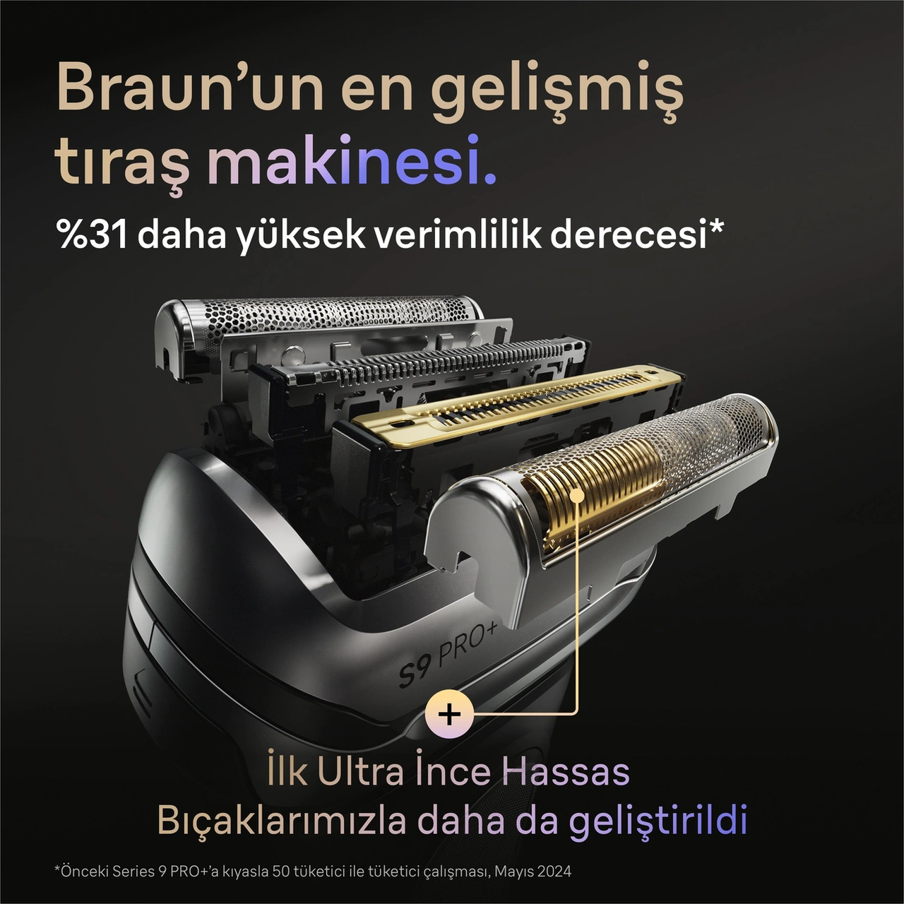 Braun Series 9 Pro+ Elektrikli Tıraş Makinesi Yedek Başlığı, 96m