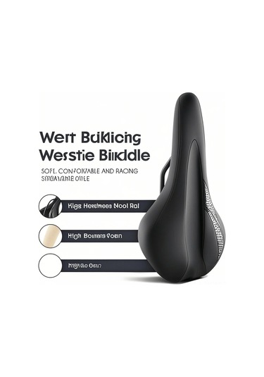 Suofeng "yüksek Esneklikli Konforlu Bisiklet Sele - Kalın Tabanlı, Nefes Alabilir, Kaymaz Pu Malzeme" Siyah