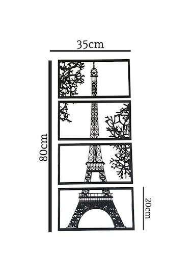 Paris Eyfel Kulesi Tablosu Ahşap Dekoratif Duvar Tablosu