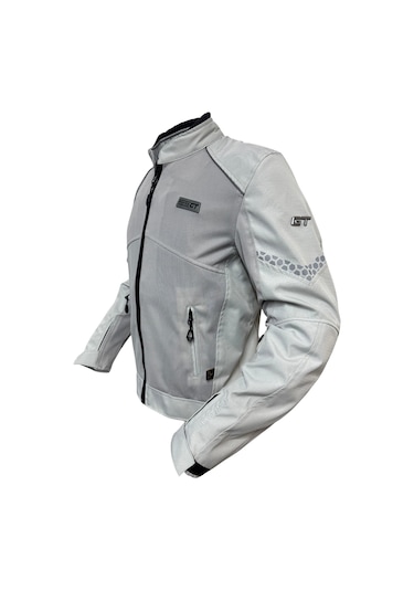 Forte Gt 1054 White Stone 7 Parça Full Korumalı Yazlık Motosiklet Montu Beyaz