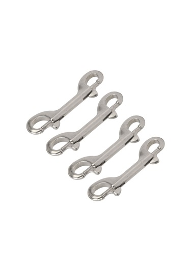 Lemestar 316 Paslanmaz Çelik Denizcilik İki Uçlu B Tipi Yaya Kanca, 115mm, 4 Adet - Deniz Ortamı İçin Dayanıklı, Güvenli Kapatma Mekanizması
