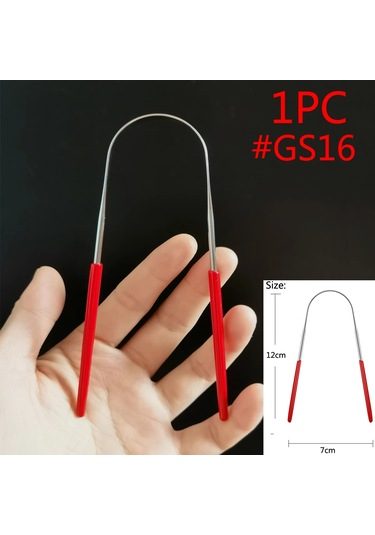 1 Dil Kazıyıcı Temizleyici Yetişkin Cerrahi Sınıf Kötü Nefes Ortadan Paslanmaz 1pc Gs16