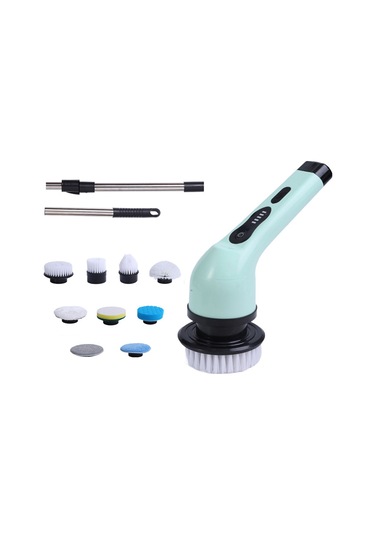 Yaozixa Elektrikli Çok İşlevli Temizleme Fırçası Ev Mutfak Banyo Cam Temizleme Fırçası Uzun Ve Kısa Çift Amaçlı Fırça El