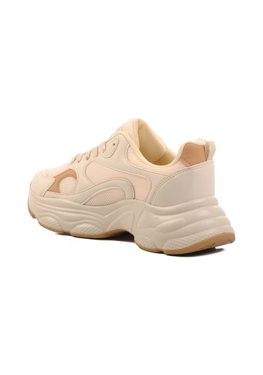 Aspor Bej Taba Fileli Kadın Spor Ayakkabı Sneaker Çok Renkli