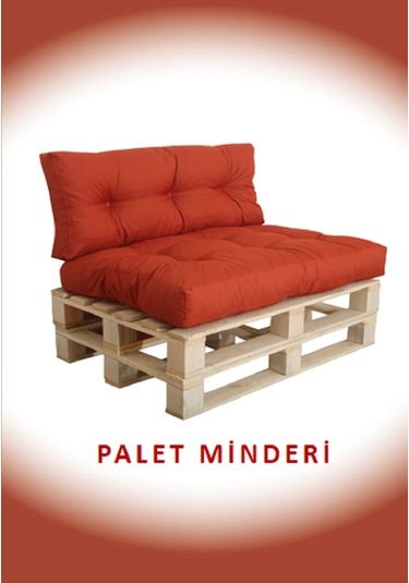 Dekosoy Iç Mekan Palet Üstü Minderi, Balkon Minderi, Yer Minderi, Bahçe Minderi Takımı - Kiremit Kiremit
