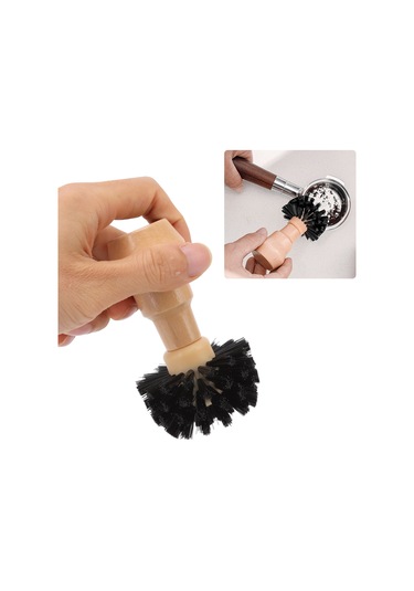 Kangvka Kahve Portafilter Temizleme Fırçası - Ağaç Kolu Nilon Fırça - 58mm - Bar Aleti - Kaliteli Ve Dayanıklı Diğer