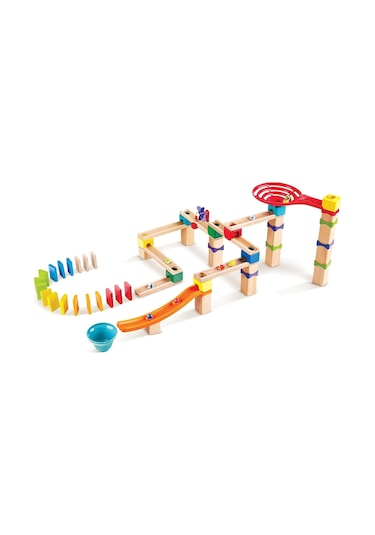 Ahşap Marble Run Yarış Pisti 81 Parça Eğitici Oyun Seti 3 Yaş Ve Üzeri