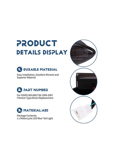 Junzhuodianpu Suzuki Hayabusa Gsxr1300 Katana 600/750 1999-2007 İçin Motosiklet Led Arka Stop Lambası Fren Lambası Sinyal Lambası