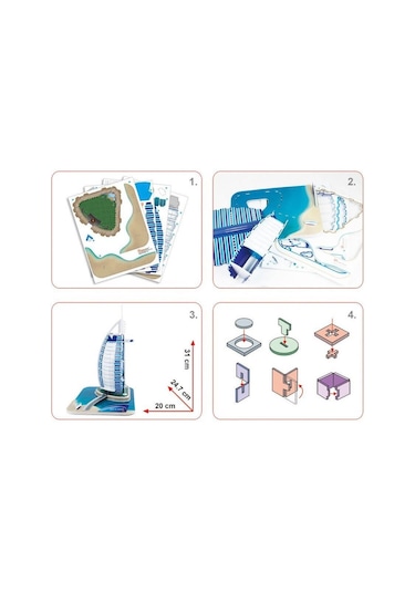 Cubicfun 3d Puzzle Burj Al Arab C065h