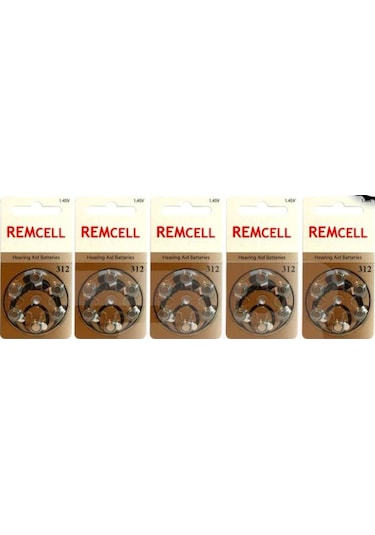 Remcell 312 Numara 1.45V İşitme Cihazı Pili Blister 6 x 5'li