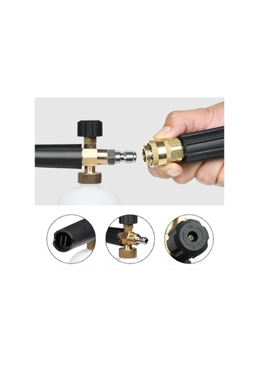 Sones Yüksek Basınçlı Araba Yıkama Köpük Tabancası Sabun Köpürtücü Jeneratörü Su Püskürtme Tabancası, 3/8 Hızlı Bağlantı