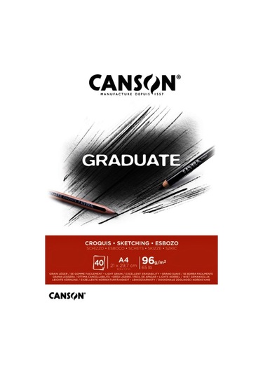Canson Eskiz Bloğu Graduate Croquıs 40 Sy A4 96 Gr