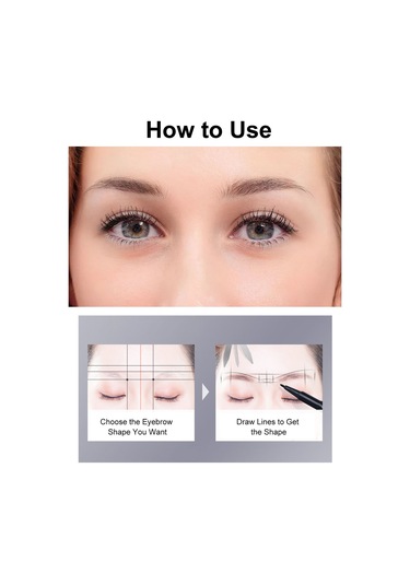 Gajeena Paslanmaz Çelik Kaş Şekillendirme Cetveli - Hassas Ölçüm Ve Kalıcı Makyaj İçin