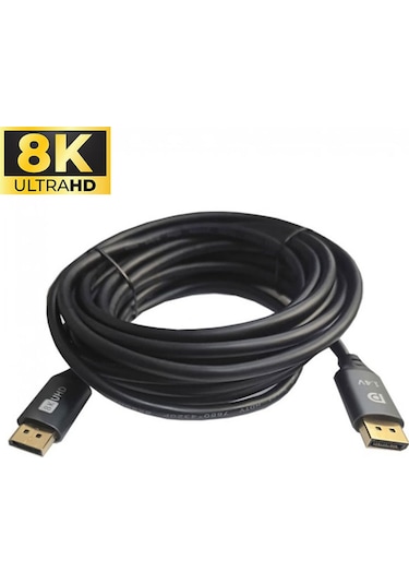 Display Port 8k Uhd V1.4 Display Erkek Erkek Ses Ve Görüntü Kablosu 5m