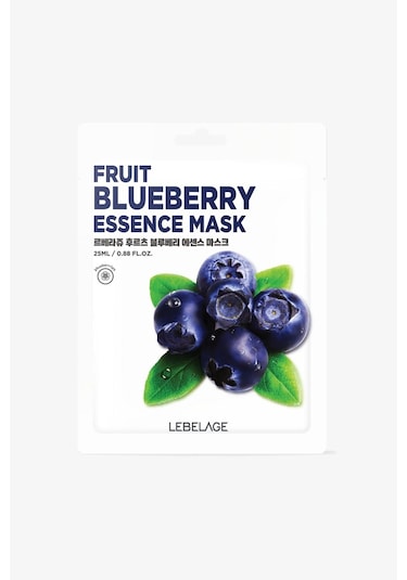 Yabanmersini Özü İçeren Kağıt Maske Lebelage Fruit Blueberry Mask