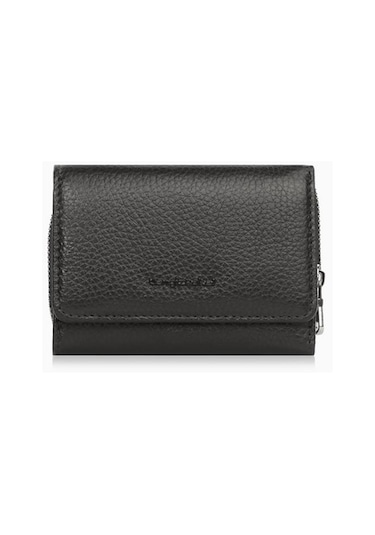 Cengiz Pakel Hakiki Deri Kadın Cüzdan-portföy 65275-Siyah
