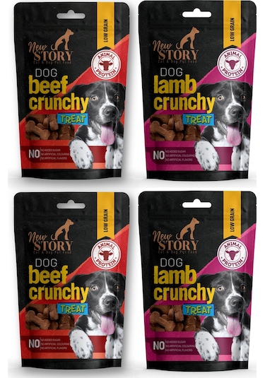 New Story Dog Beef + Lamb Crunchy Köpek Ödülü 4 x 80 G