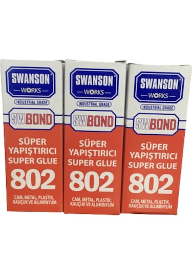 Swanson Works 802 Süper Yapıştırıcı 20 Gr 3 Adet