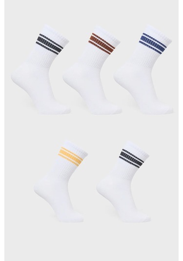 Jack & Jones 5'li Erkek Çorap Beyaz